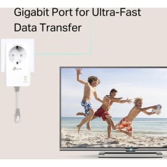 TP-Link AV1000 Powerline Adapter - 1Gbps Wired Connection for Ultra-Fast Internet | Model: 6935364089078